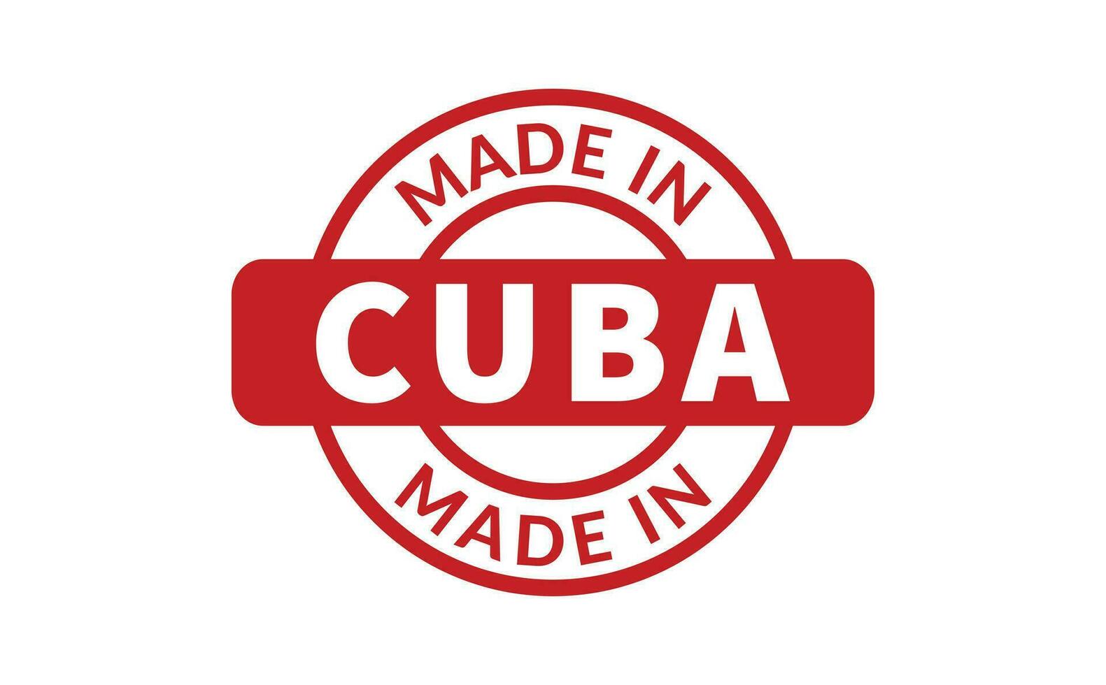 Made In Cuba Rubber Stamp vector