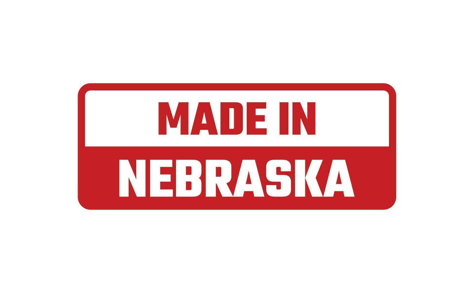 Made In Nebraska Rubber Stamp vector