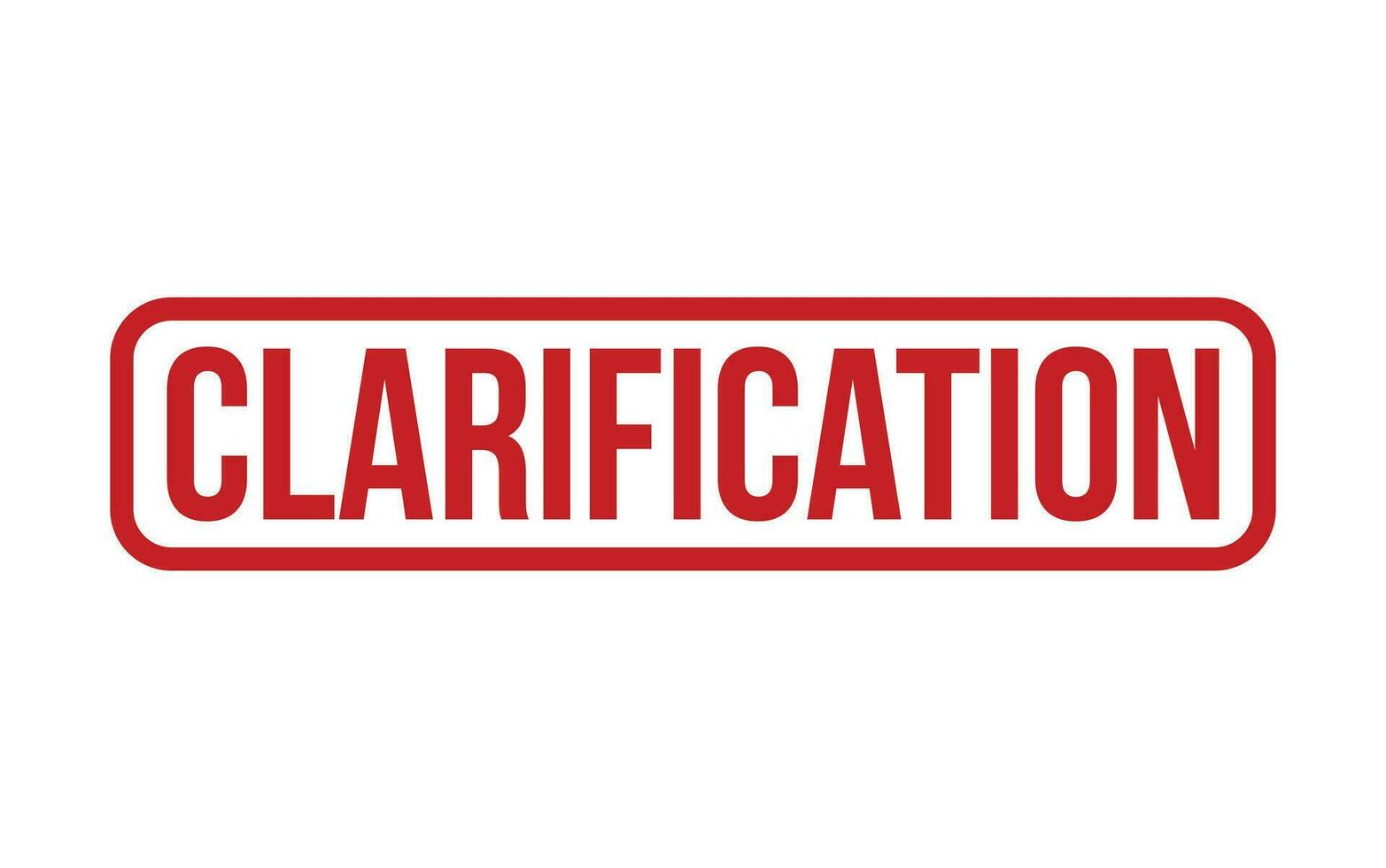Red Clarification Rubber Stamp Seal Vector