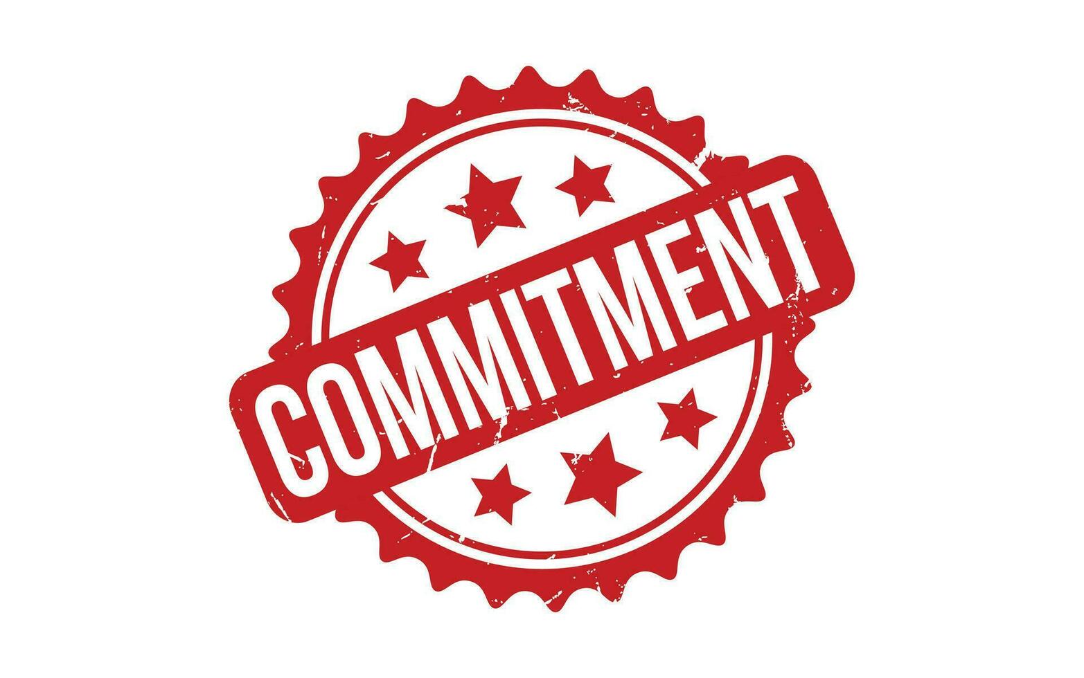 Red Commitment Rubber Stamp Seal Vector