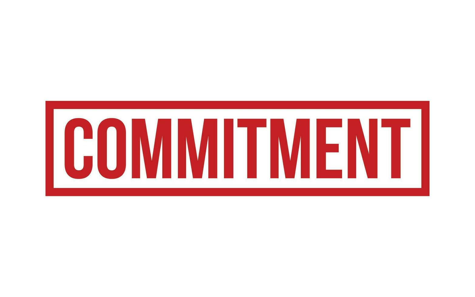 Red Commitment Rubber Stamp Seal Vector