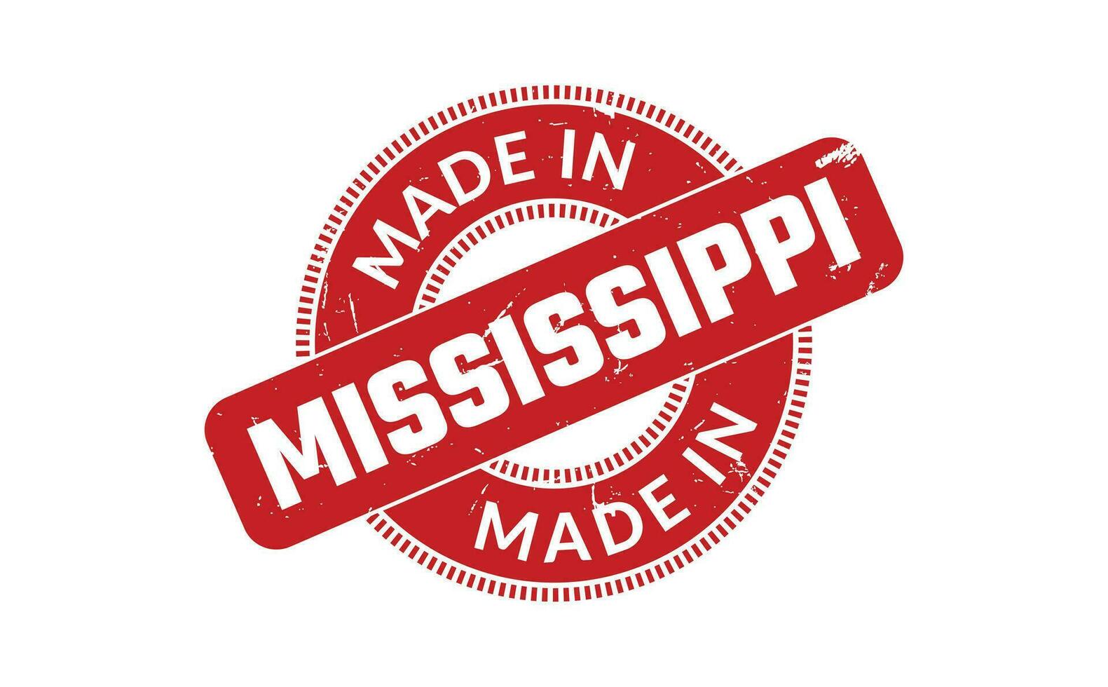 Made In Mississippi Rubber Stamp vector