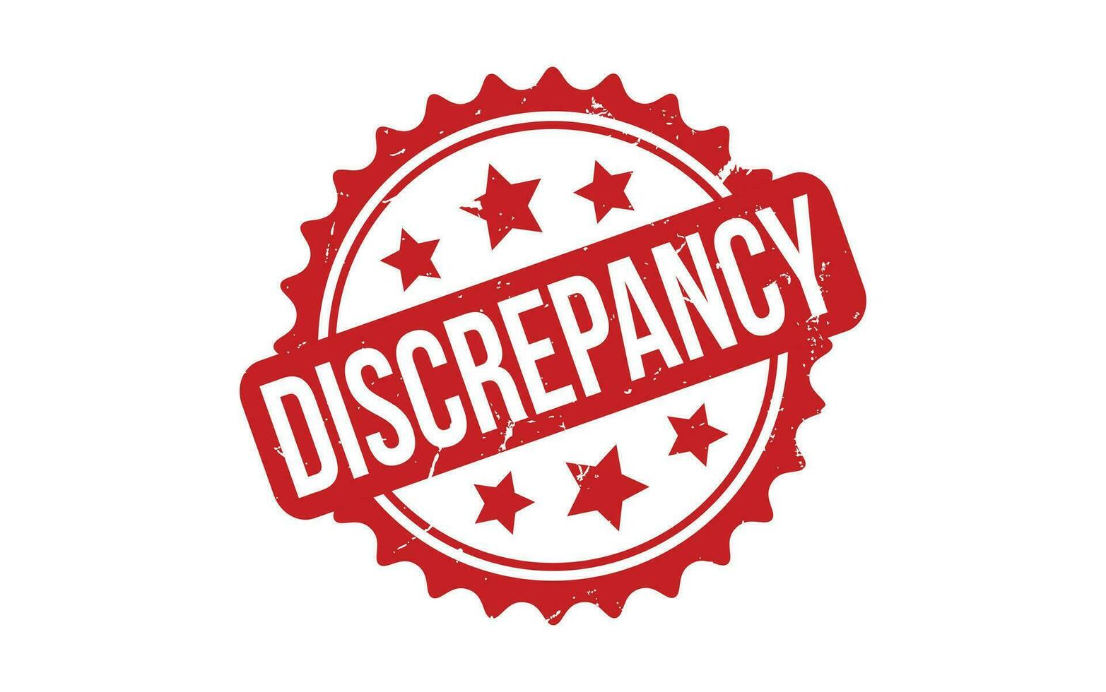 Red Discrepancy Rubber Stamp Seal Vector