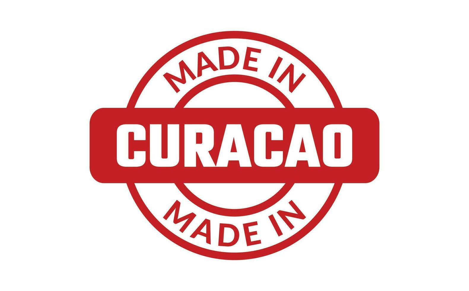 Made In Curacao Rubber Stamp vector