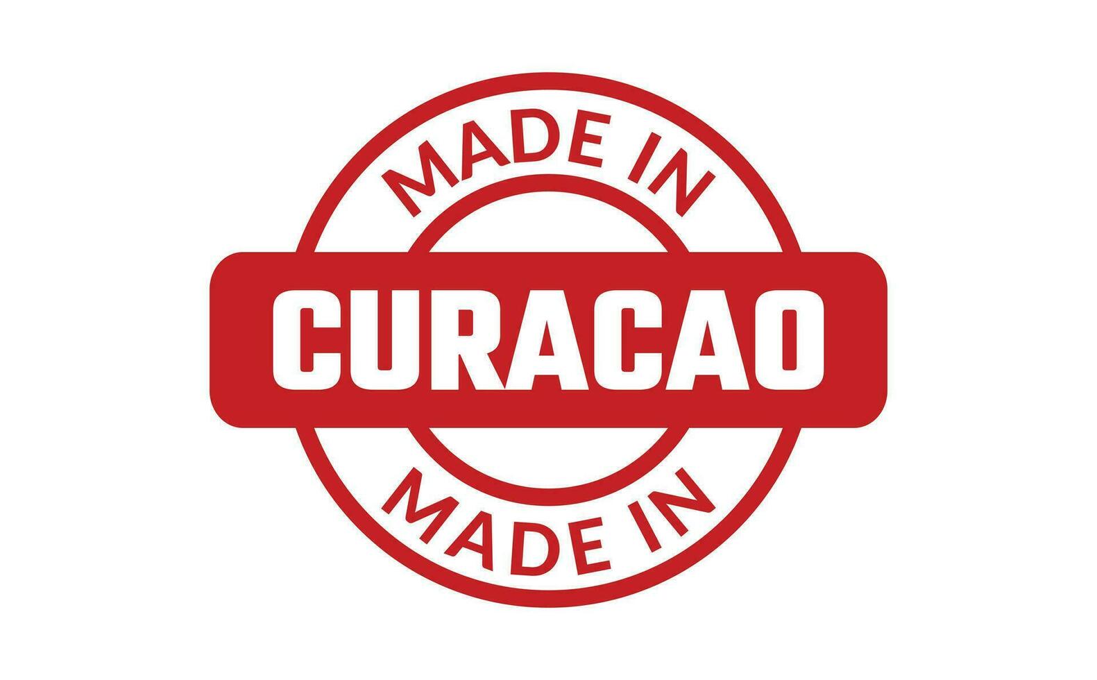 Made In Curacao Rubber Stamp vector