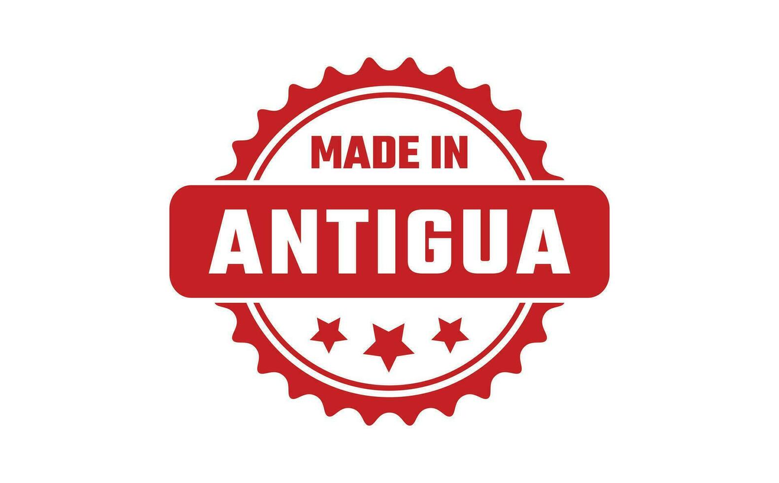 Made In Antigua Rubber Stamp vector