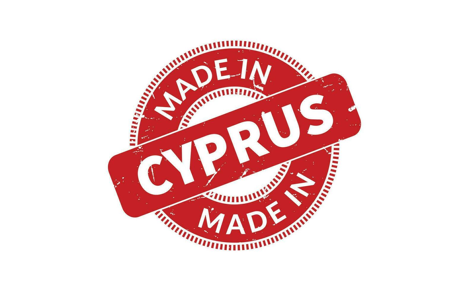 hecho en Chipre caucho sello vector