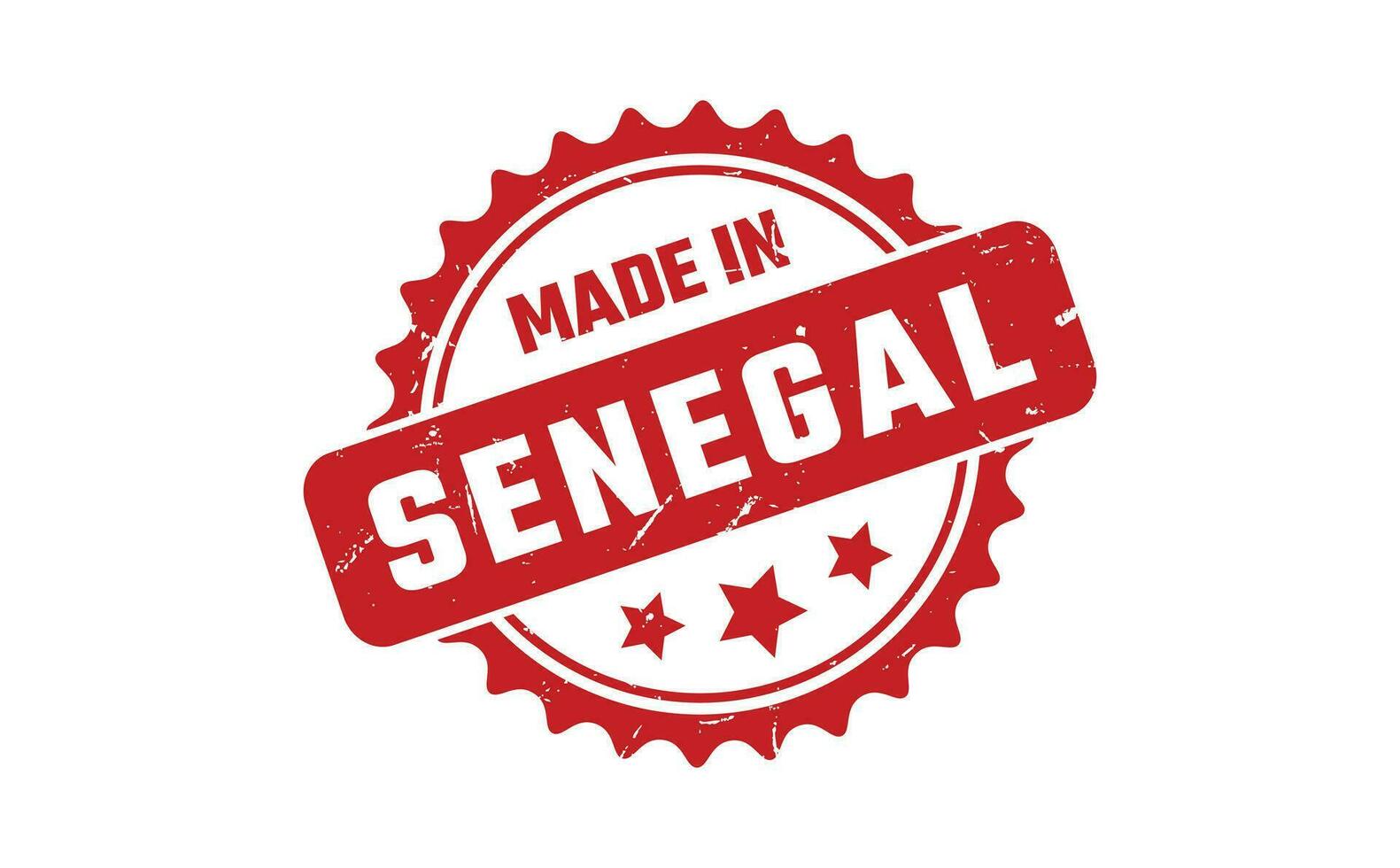 Made In Senegal Rubber Stamp vector