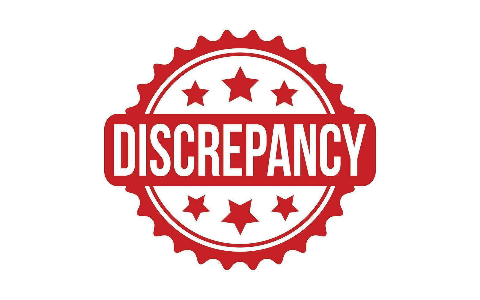 Red Discrepancy Rubber Stamp Seal Vector