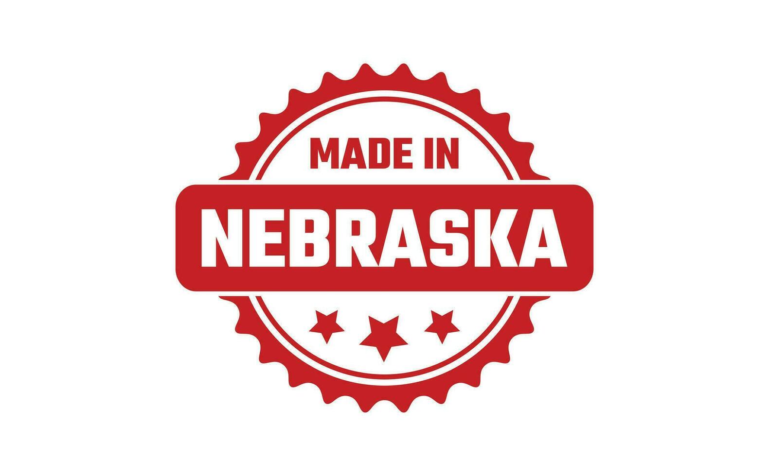 Made In Nebraska Rubber Stamp vector