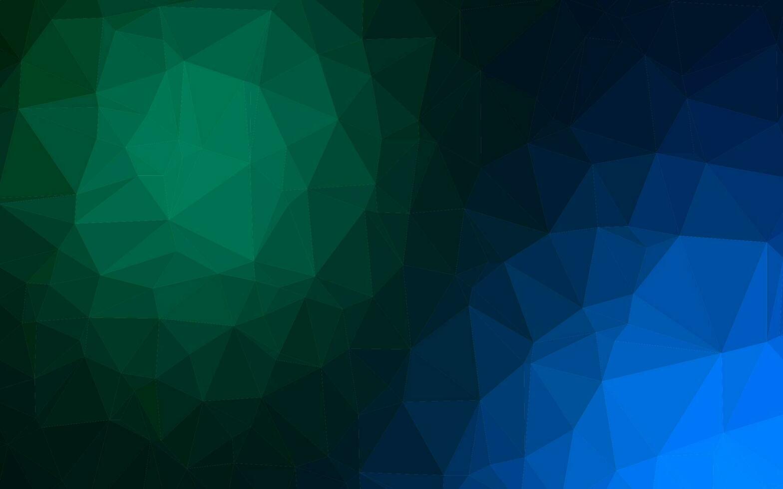 Dark Blue, Green vector polygon abstract backdrop.