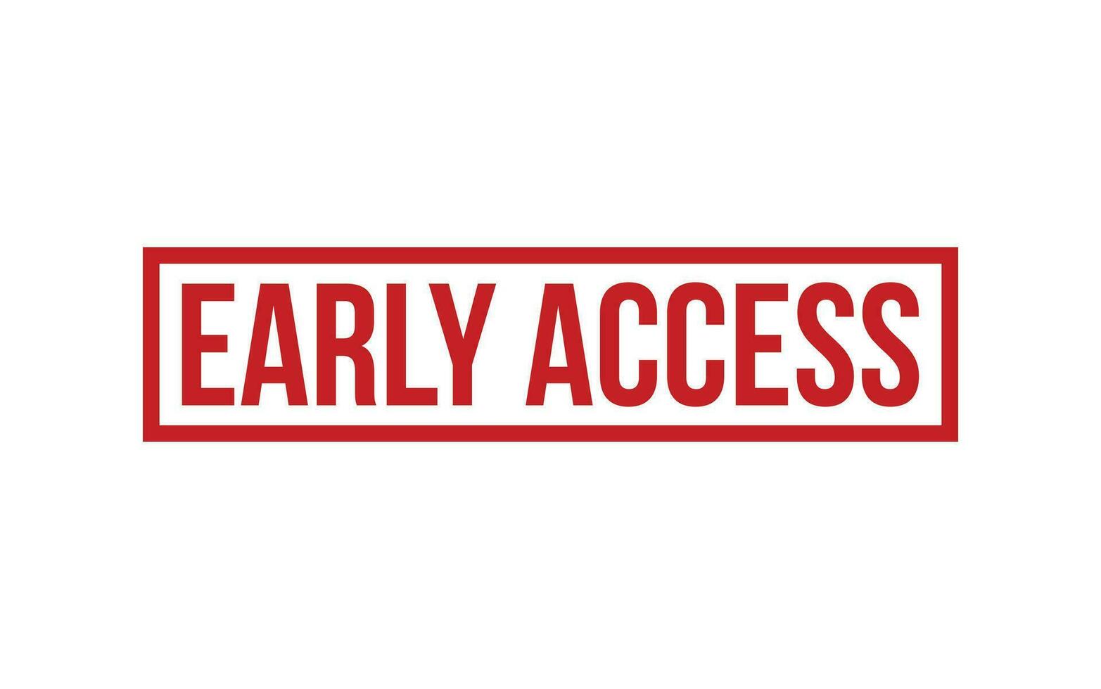 Red Early Access Rubber Stamp Seal Vector