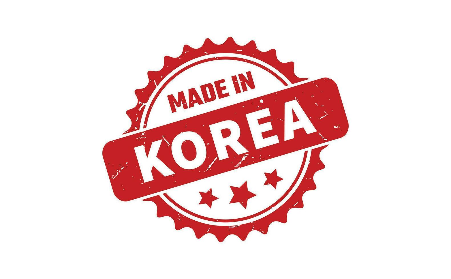 Made In Korea Rubber Stamp vector