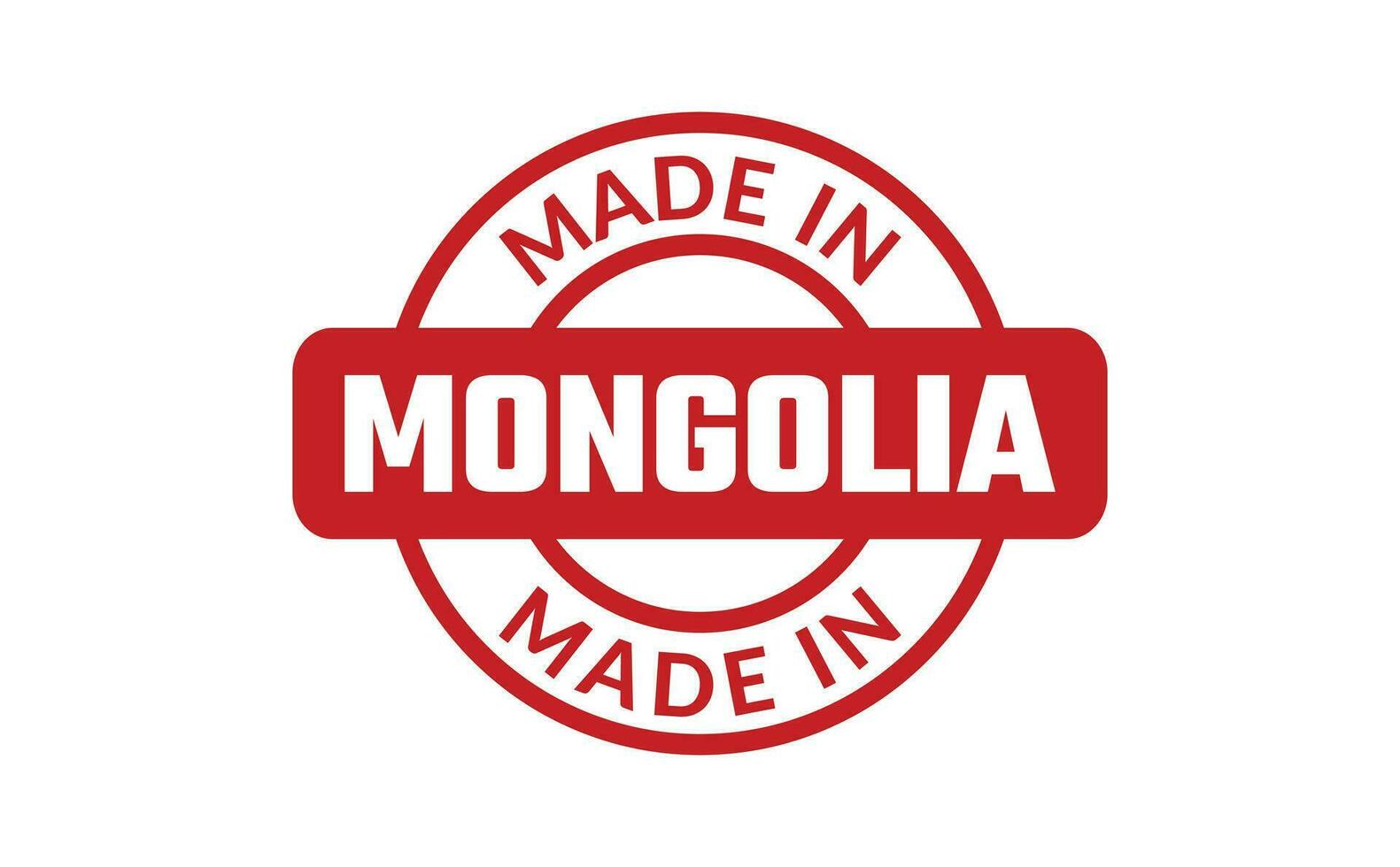 Made In Mongolia Rubber Stamp vector
