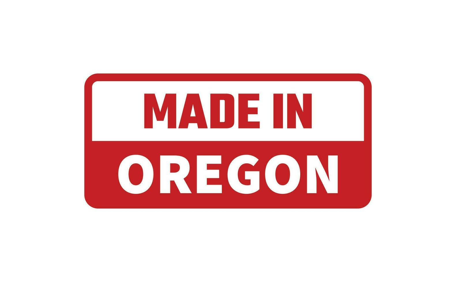 Made In Oregon Rubber Stamp vector