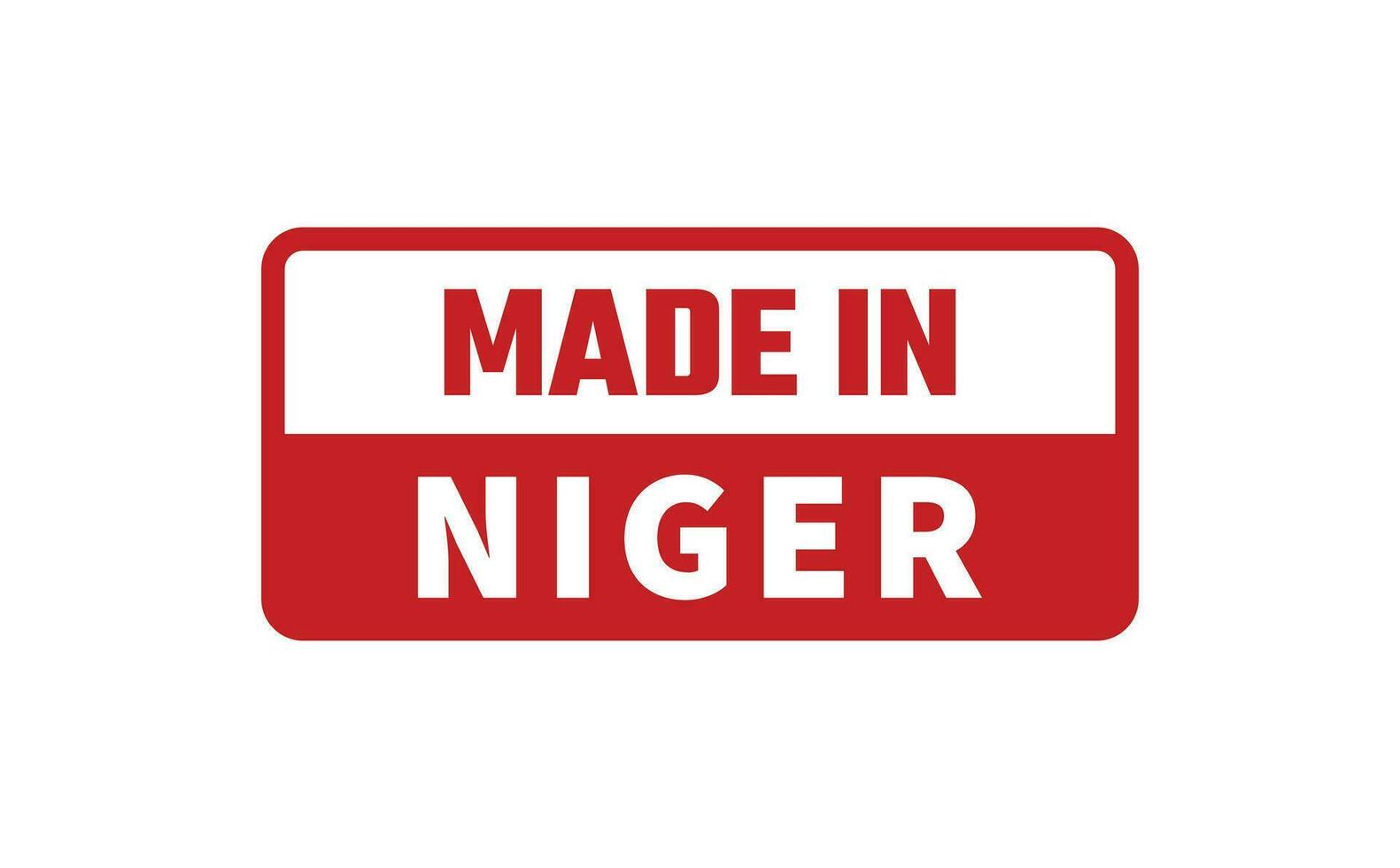 Made In Niger Rubber Stamp vector