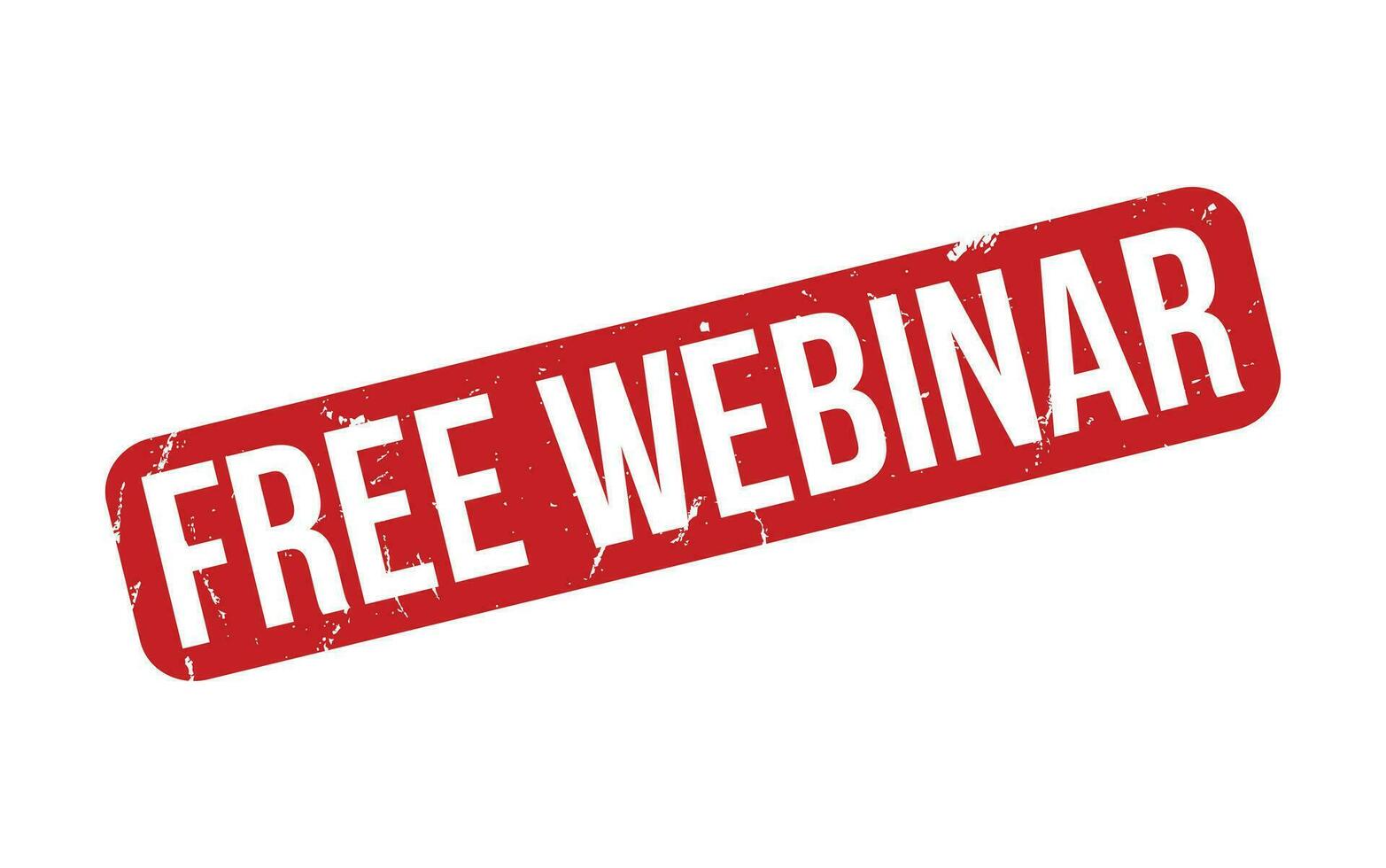 Red Free Webinar Rubber Stamp Seal Vector