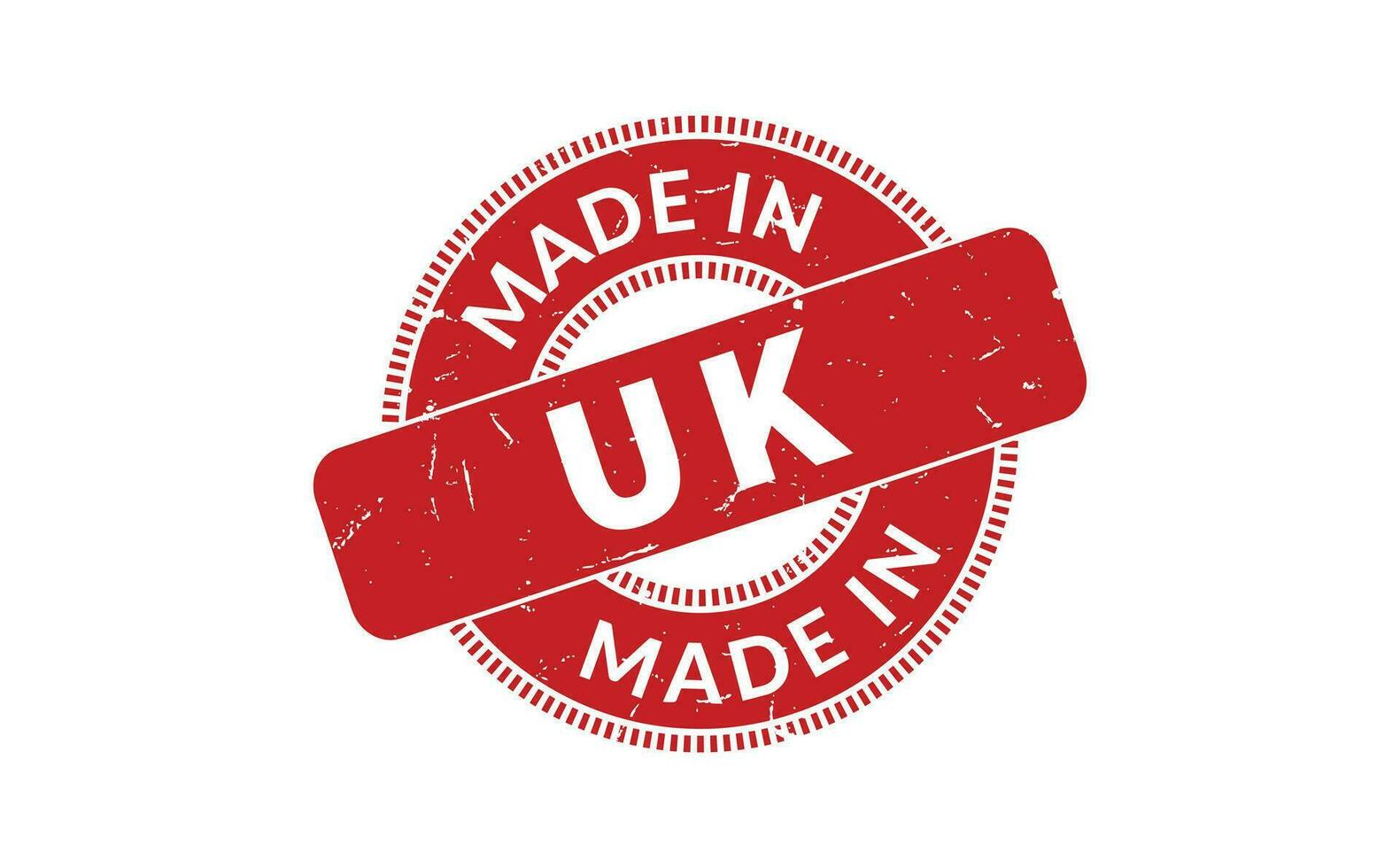 Made In UK Rubber Stamp vector