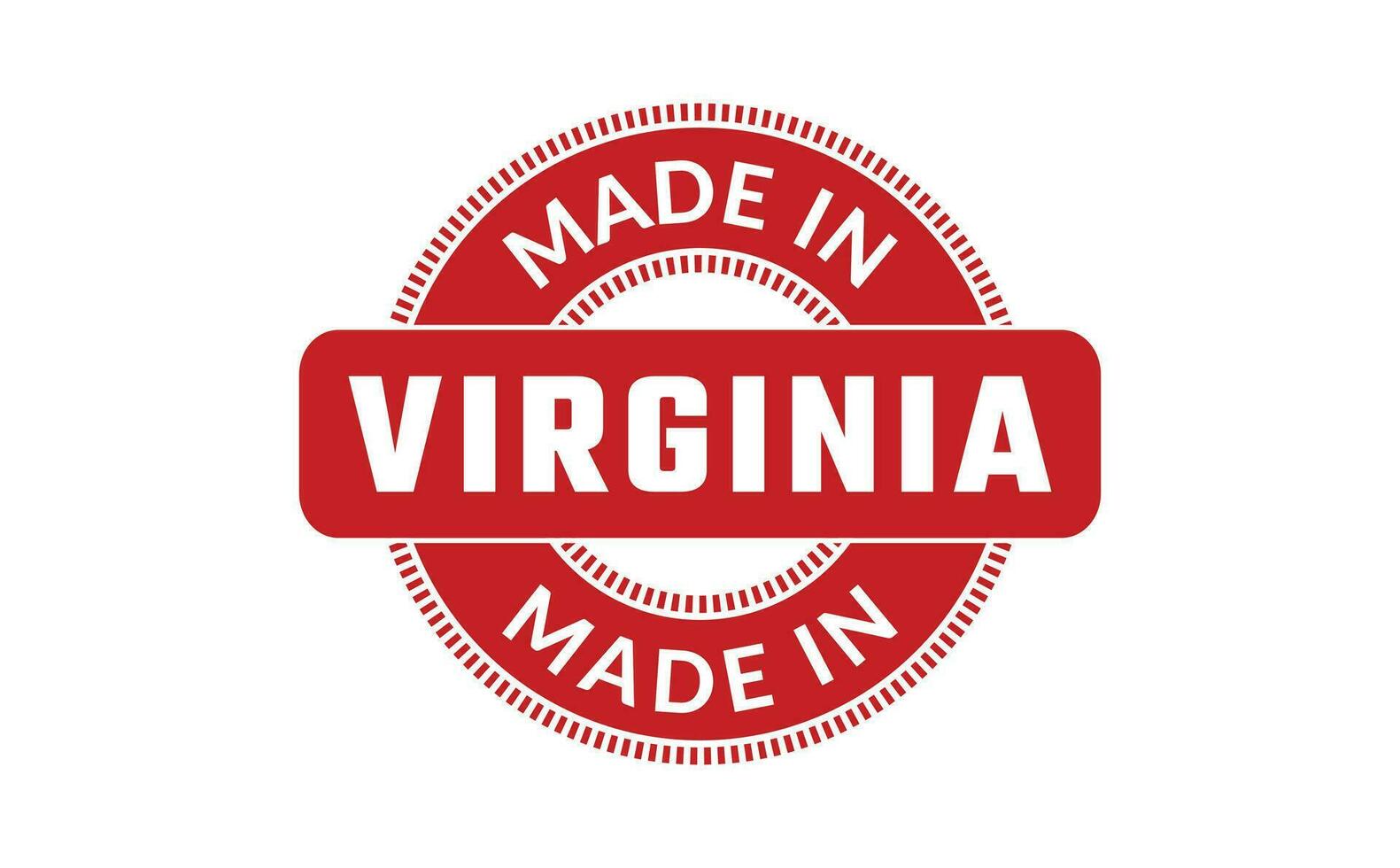 Made In Virginia Rubber Stamp vector