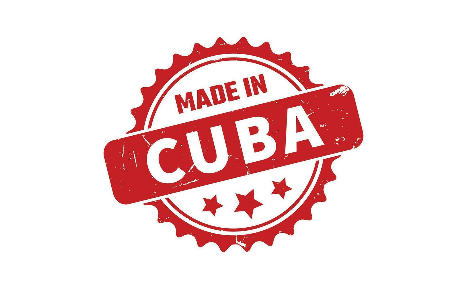 hecho en Cuba caucho sello vector