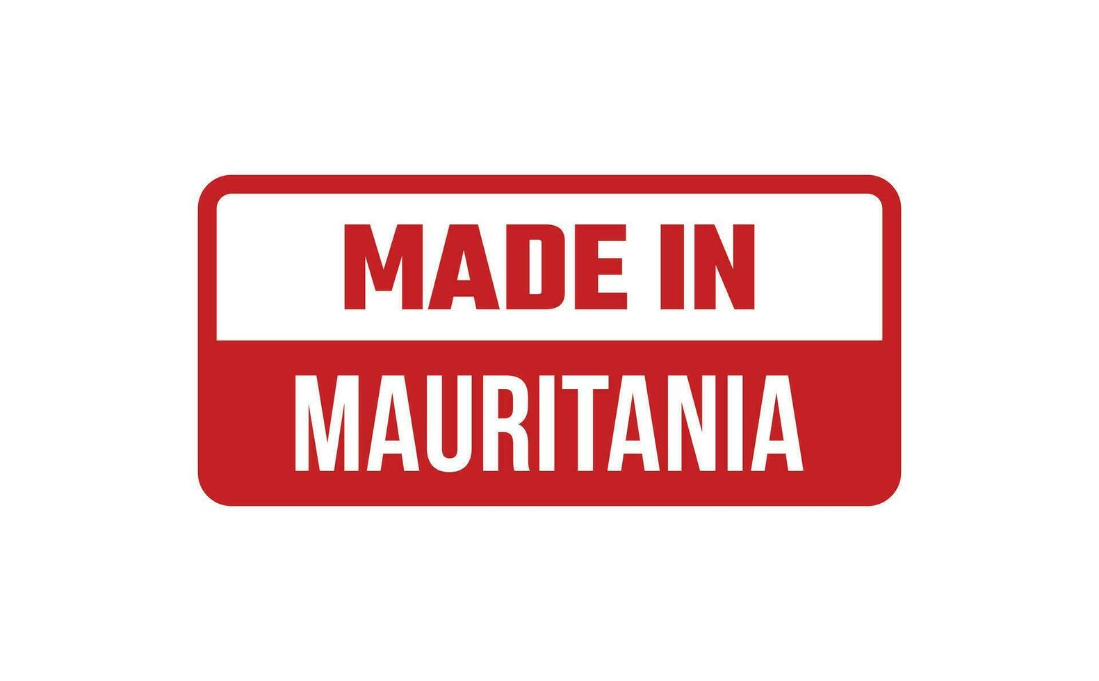 Made In Mauritania Rubber Stamp vector