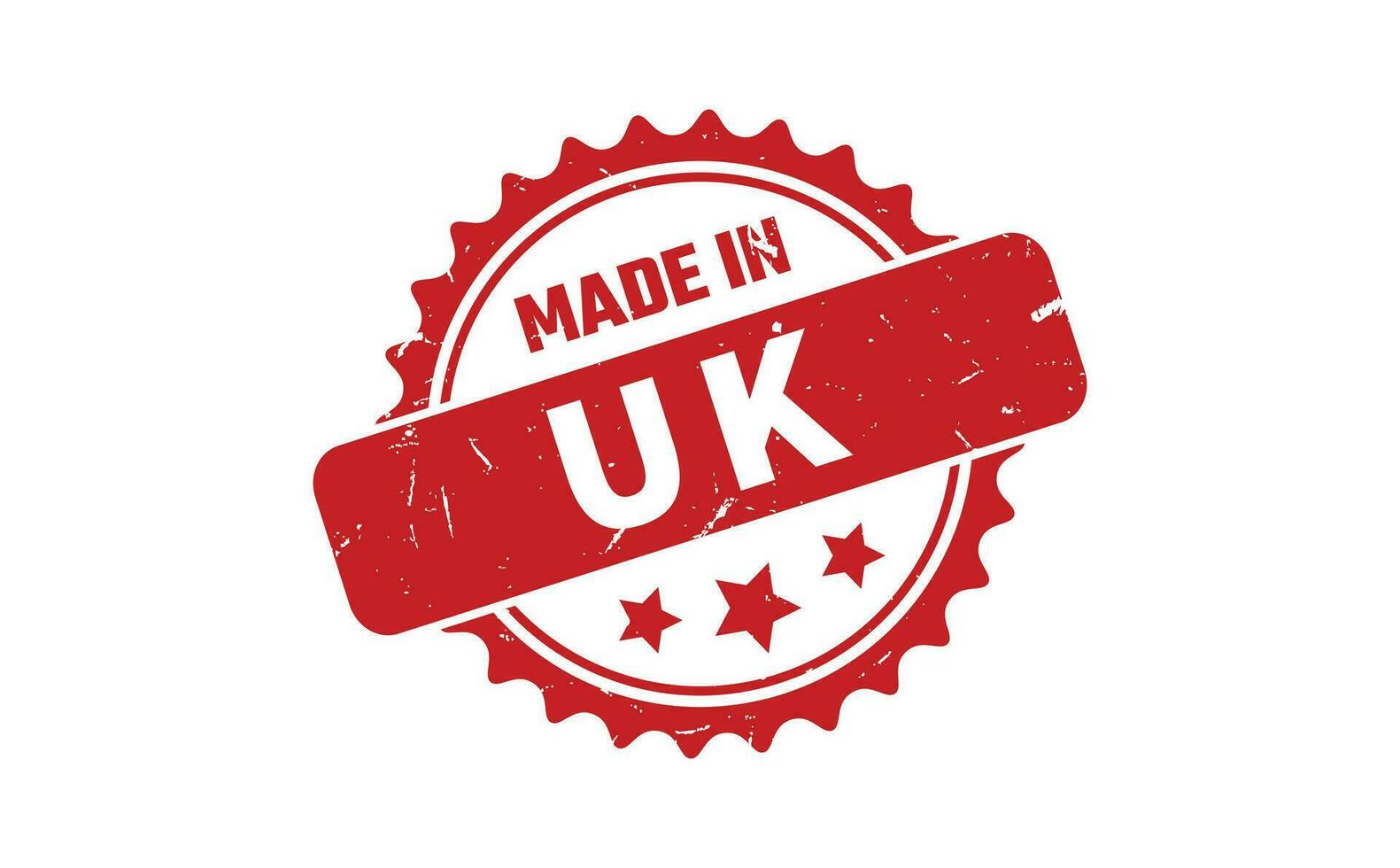 Made In UK Rubber Stamp vector