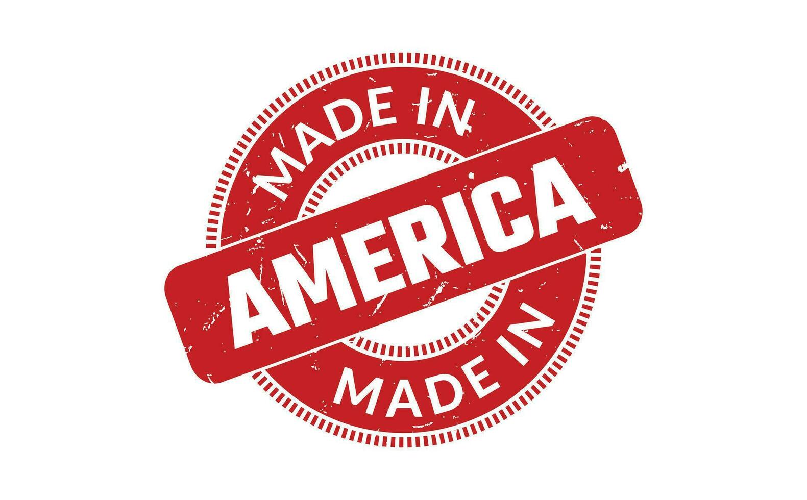 Made In America Rubber Stamp vector