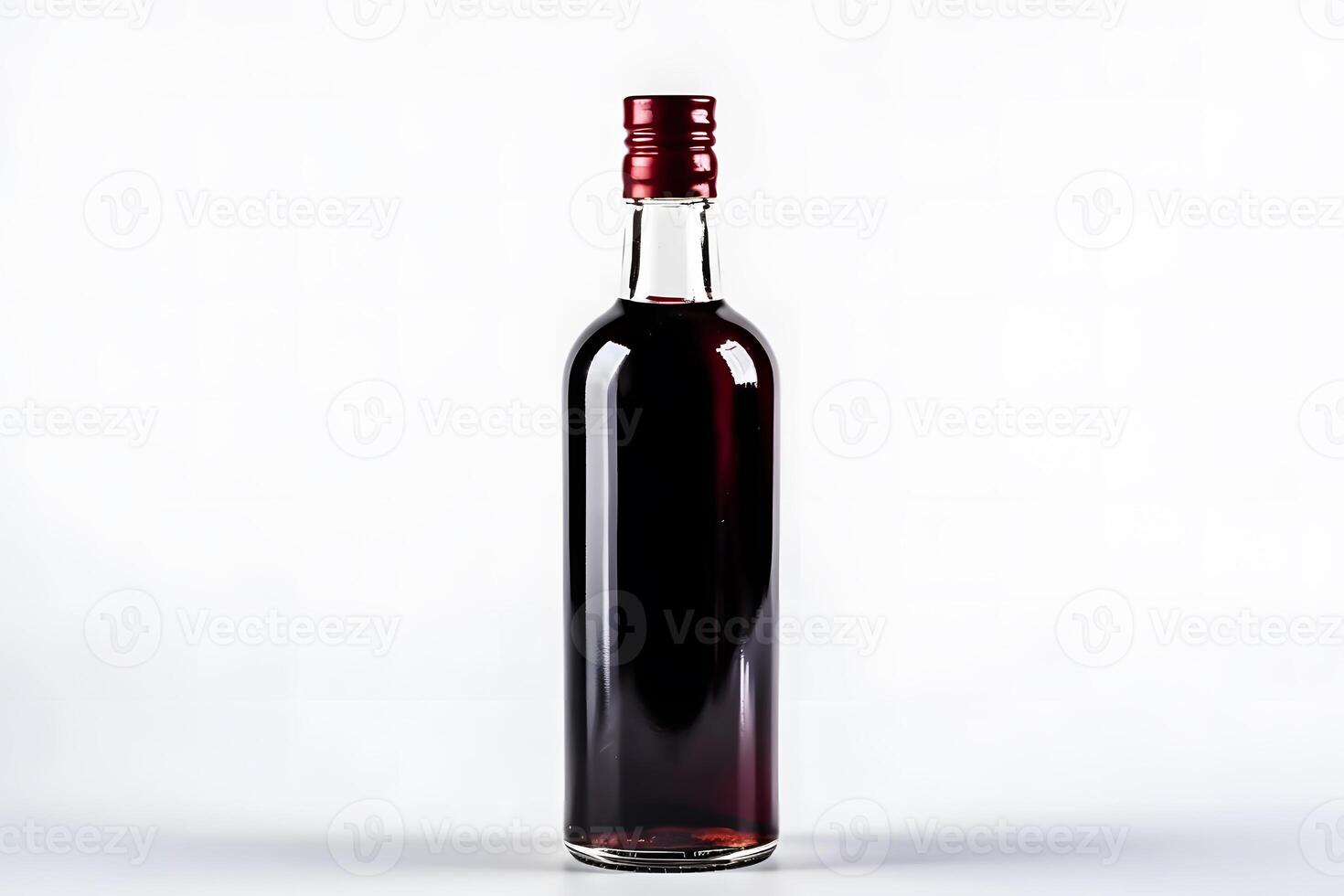 Bottle of red wine without a label. Neural network photo