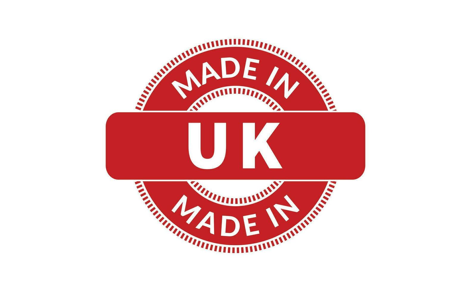 Made In UK Rubber Stamp vector