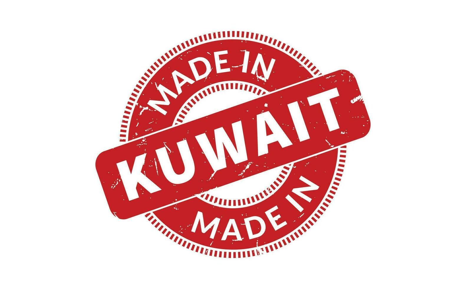 hecho en Kuwait caucho sello vector