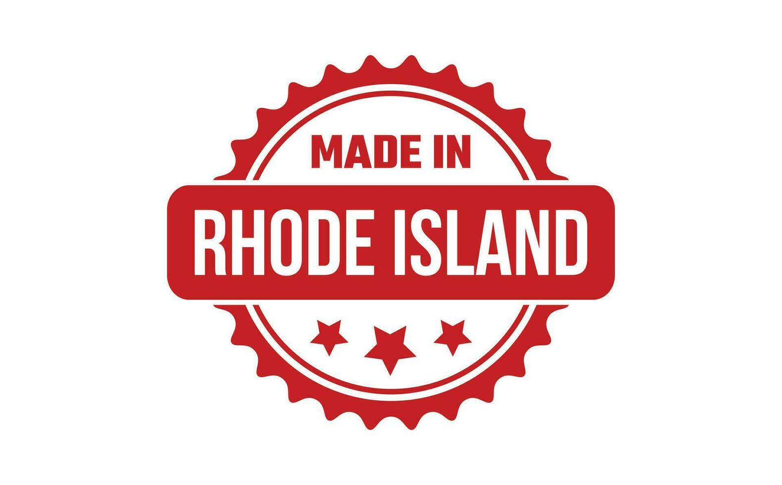 Made In Rhode Island Rubber Stamp vector