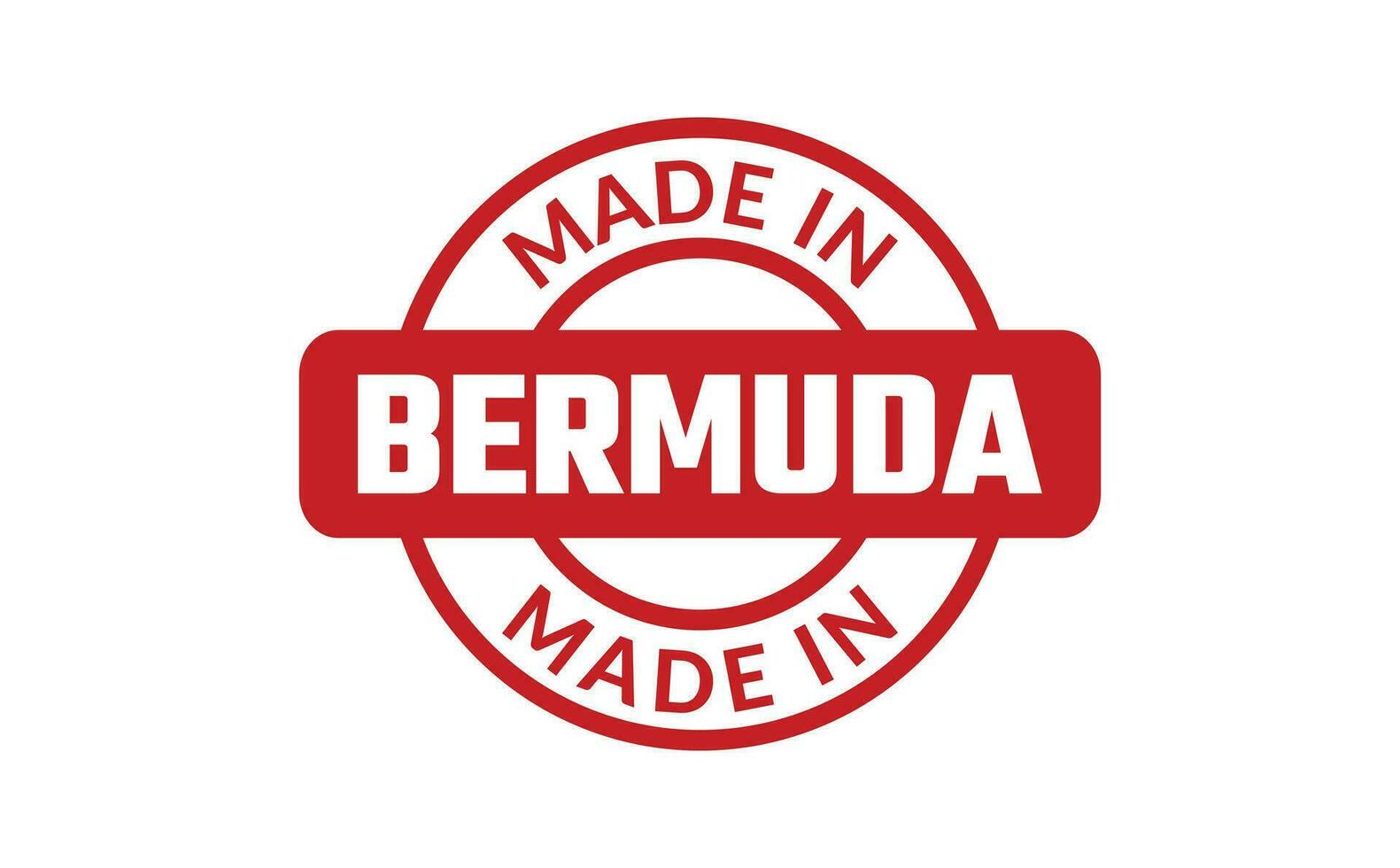 Made In Bermuda Rubber Stamp vector