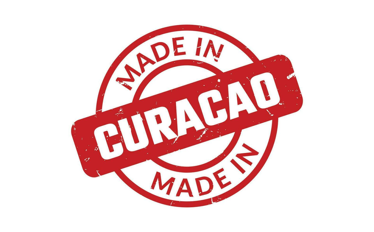 Made In Curacao Rubber Stamp vector