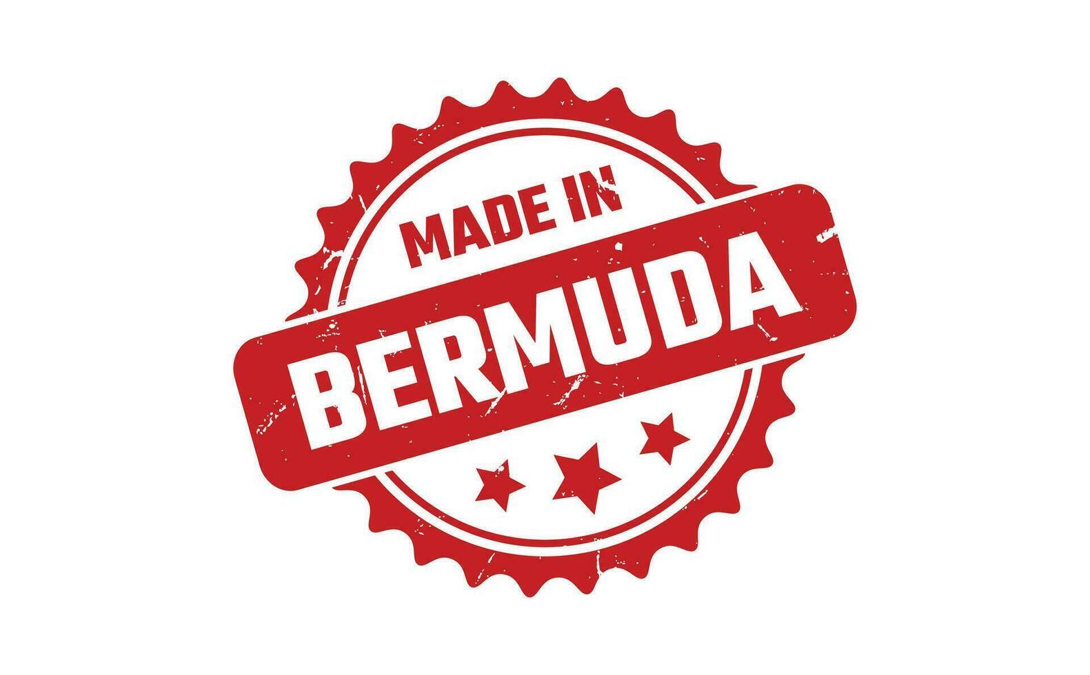 Made In Bermuda Rubber Stamp vector
