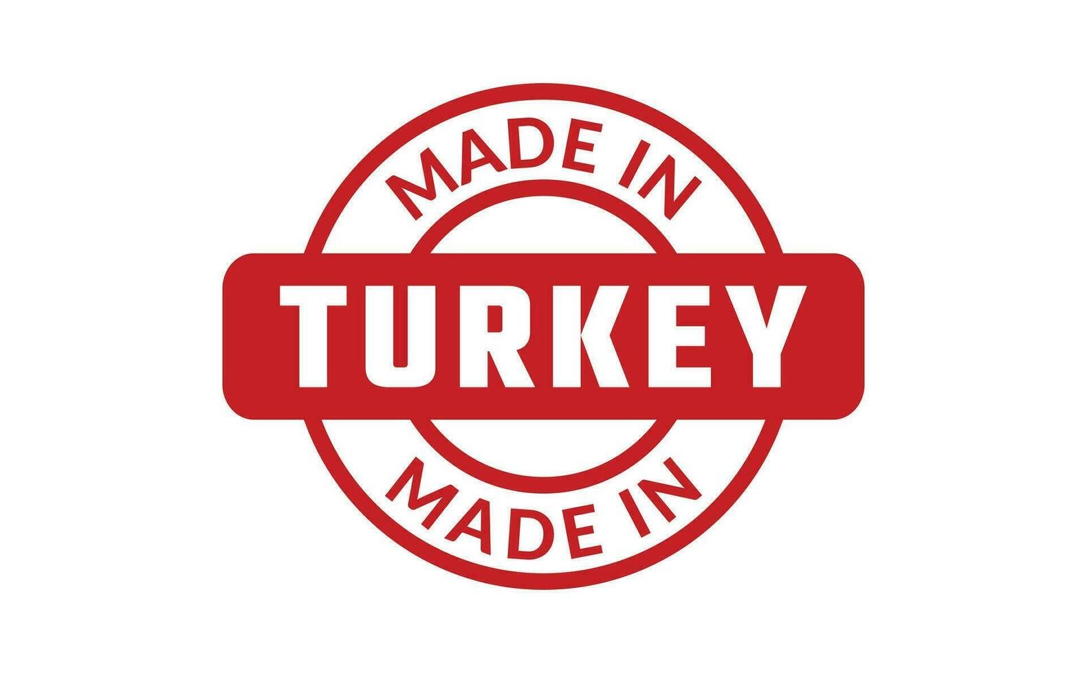 hecho en Turquía caucho sello vector