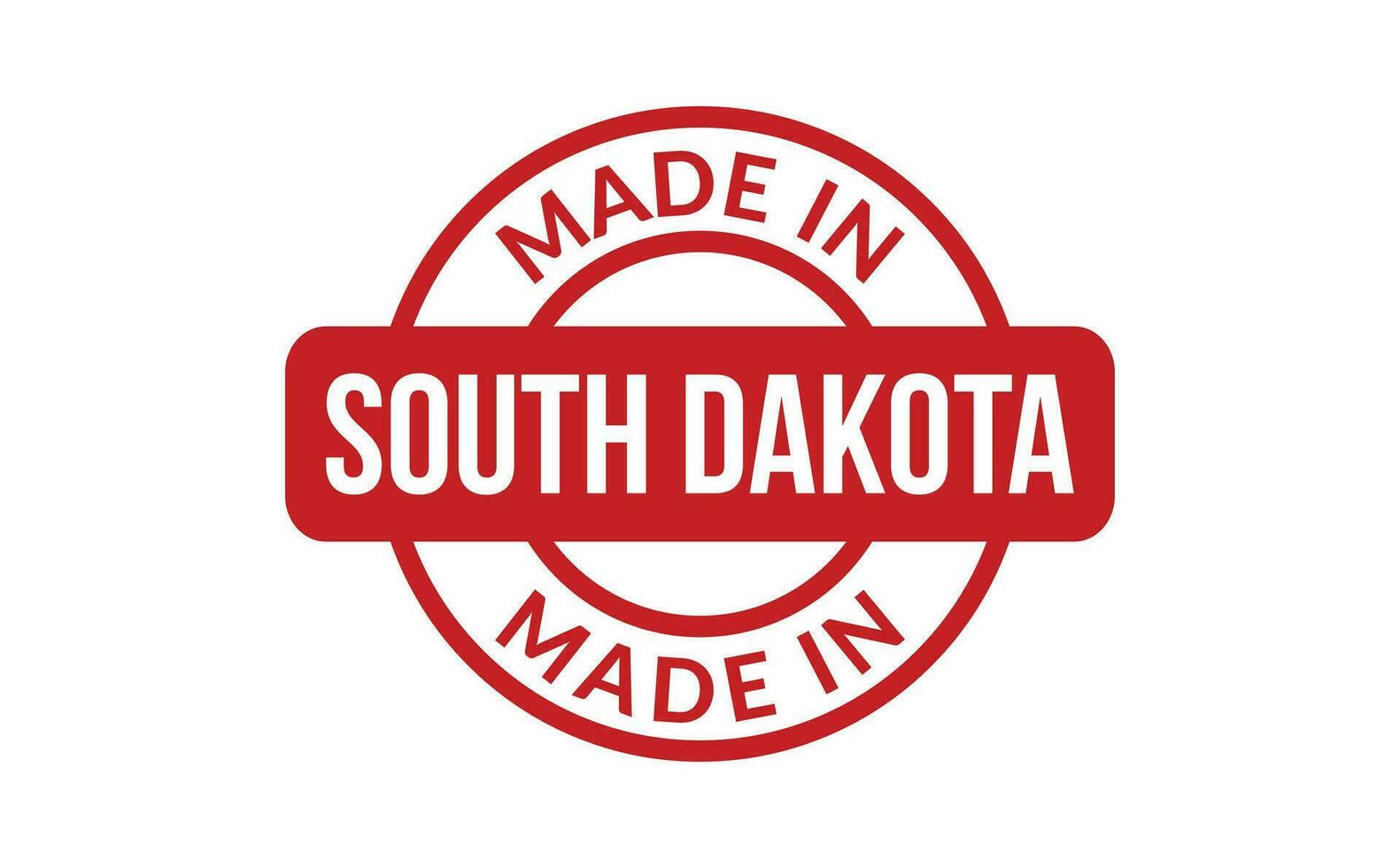 Made In South Dakota Rubber Stamp vector