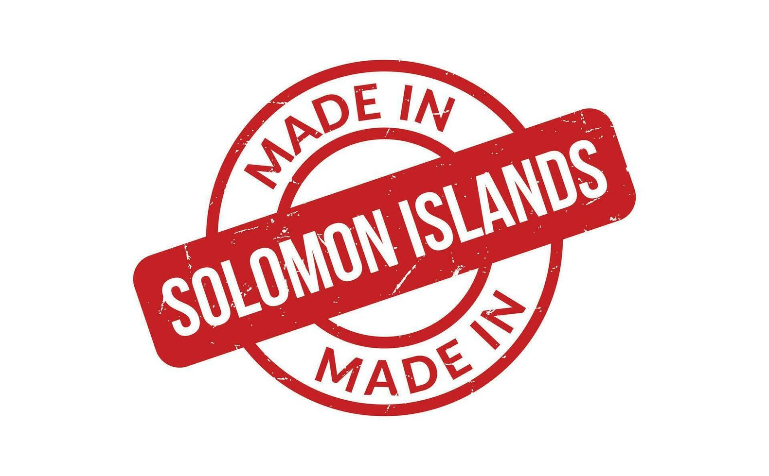 Made In Solomon Islands Rubber Stamp vector