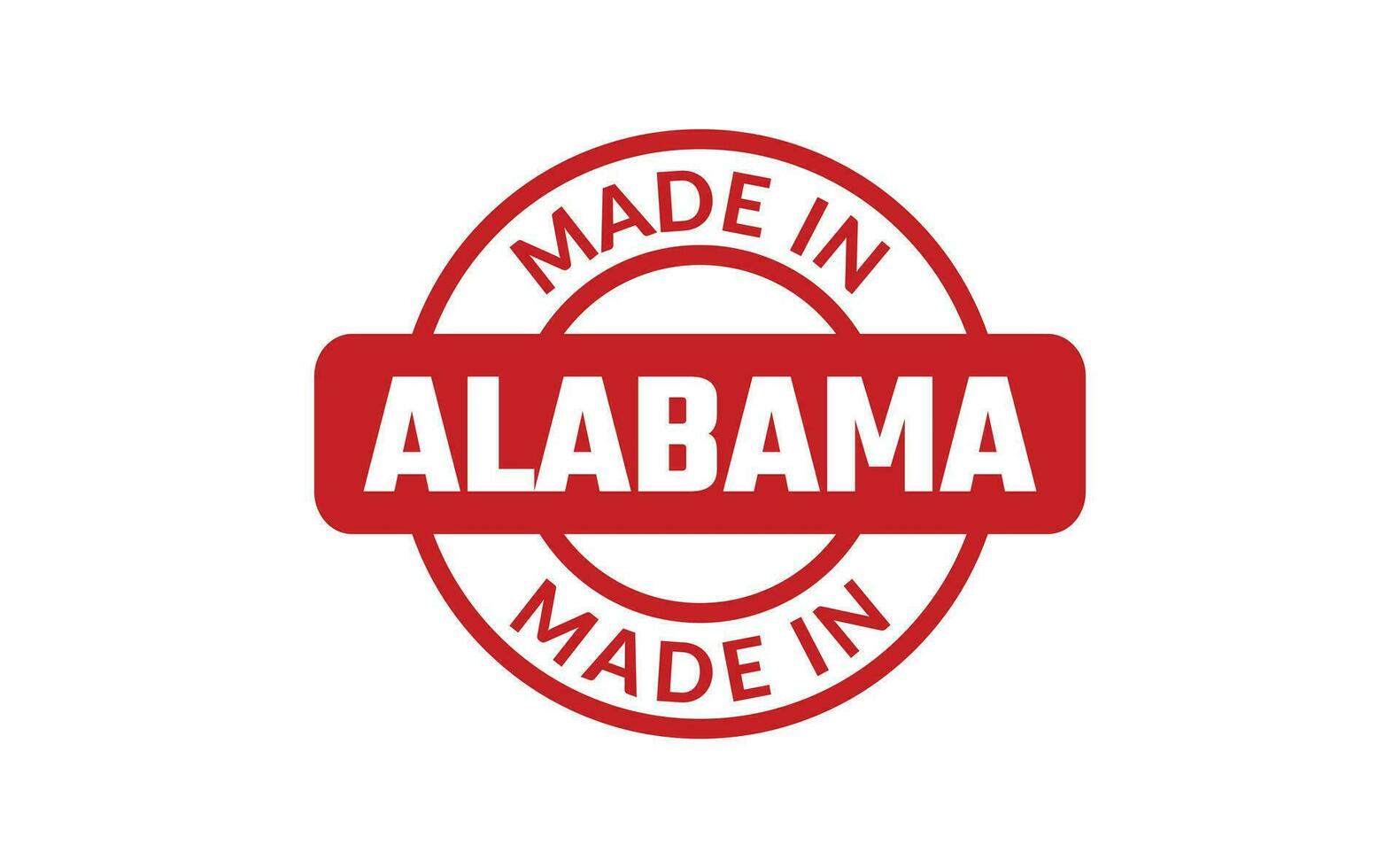 Made In Alabama Rubber Stamp vector