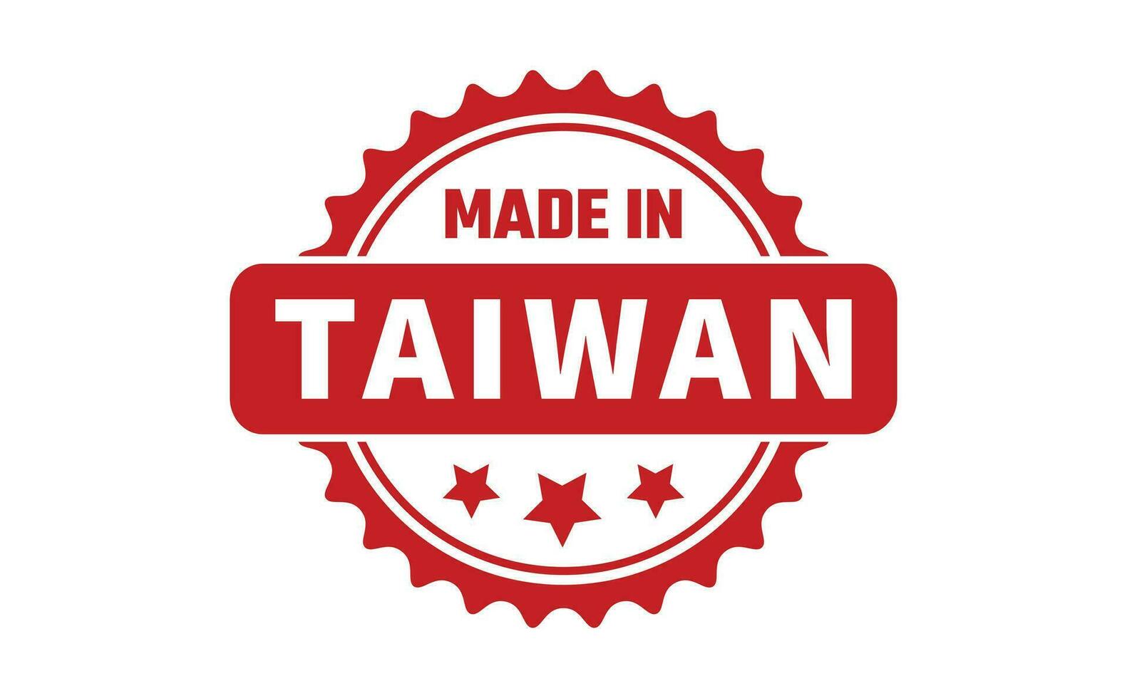 Made In Taiwan Rubber Stamp vector