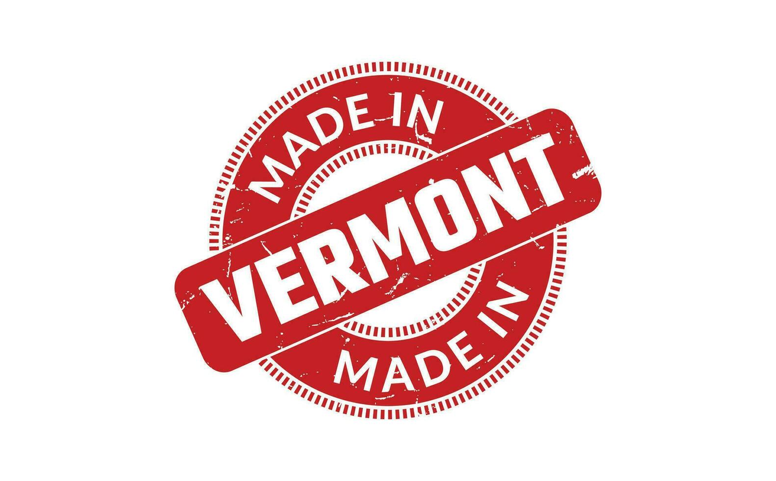 Made In Vermont Rubber Stamp vector