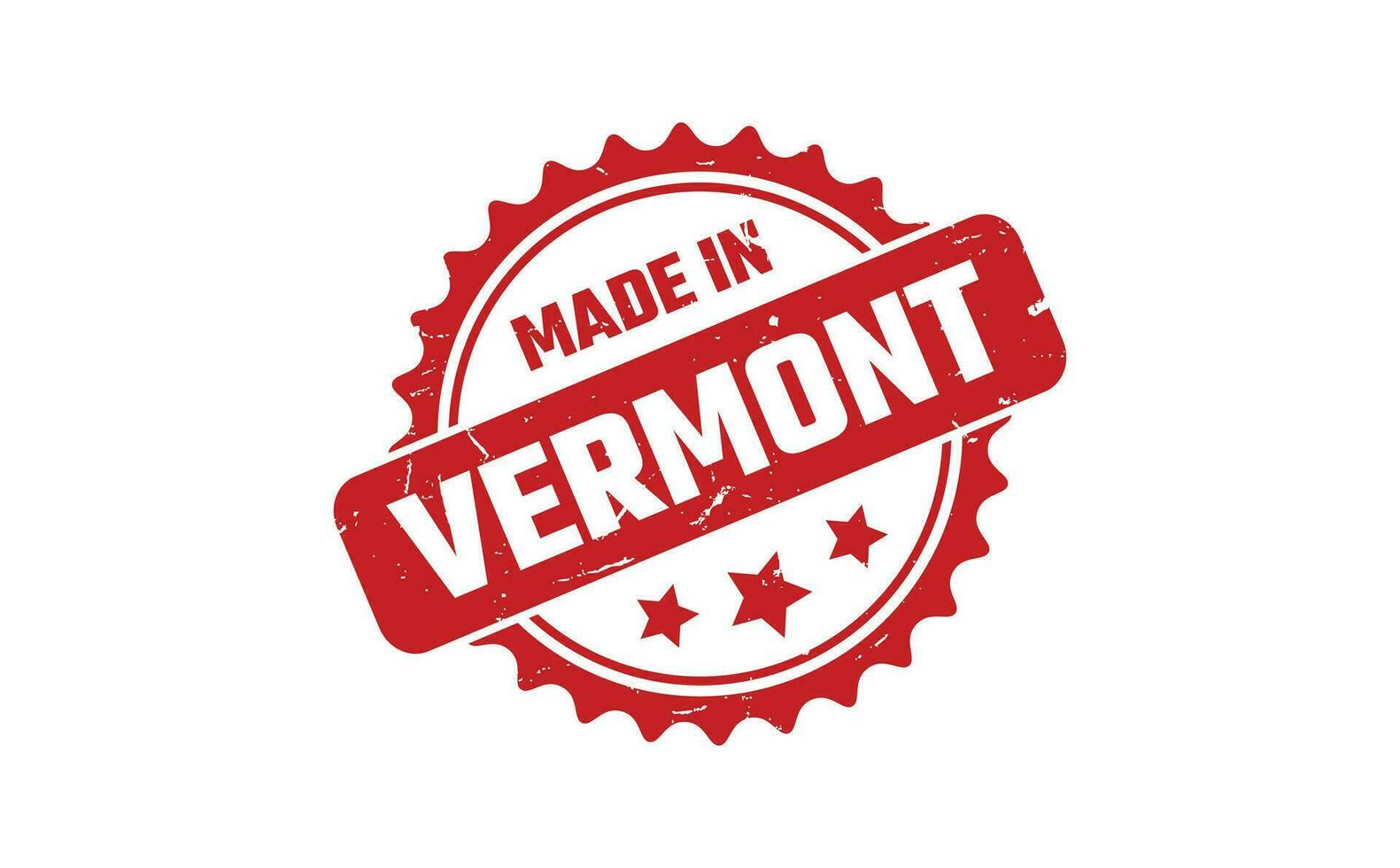 Made In Vermont Rubber Stamp vector