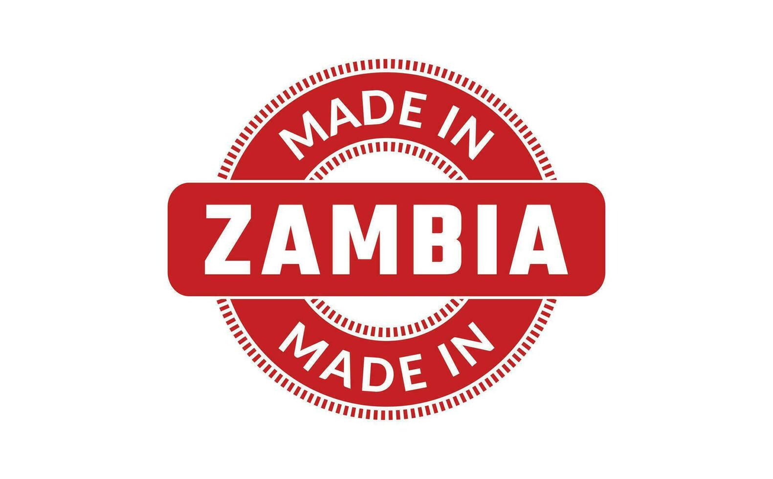hecho en Zambia caucho sello vector