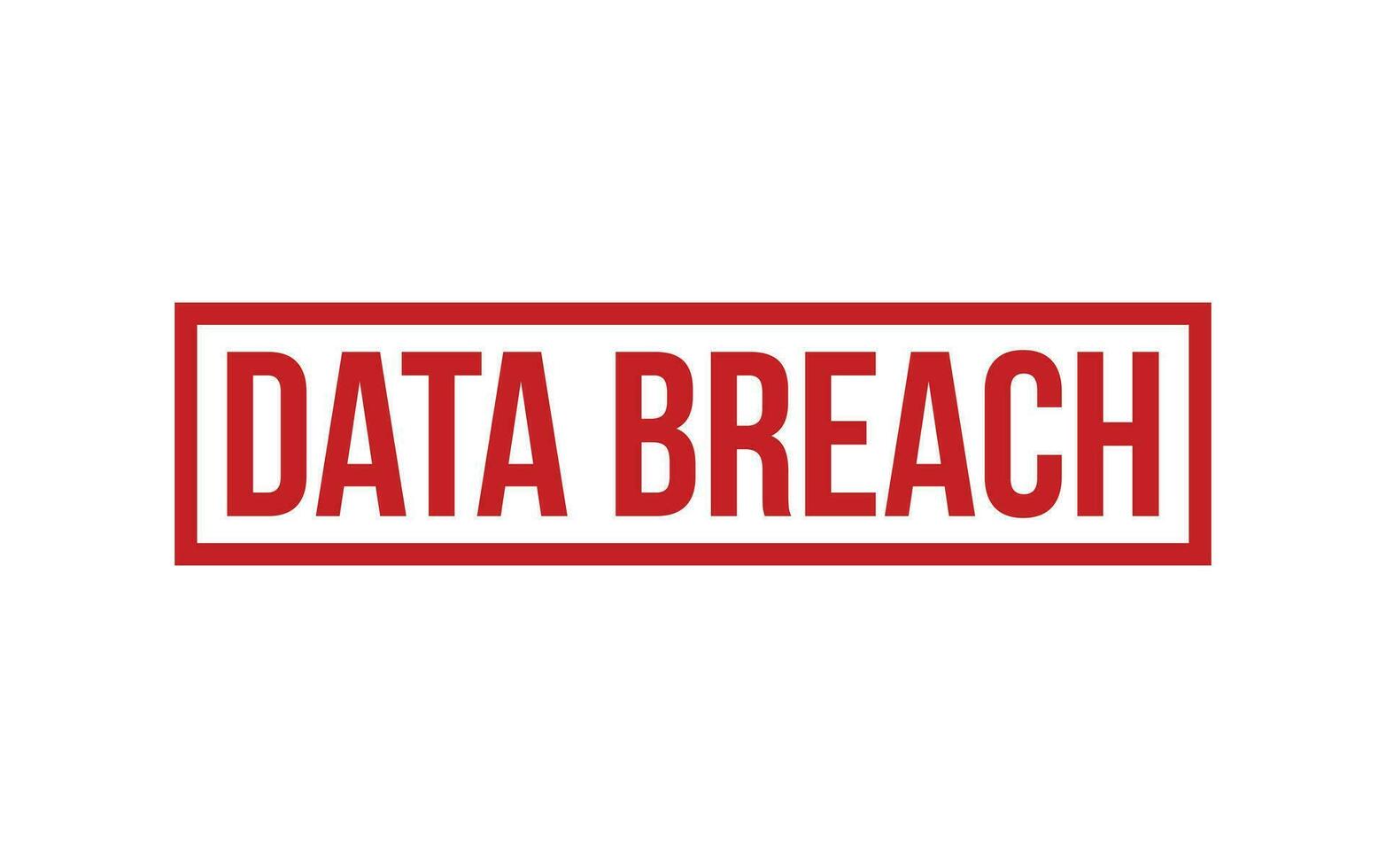 Red Data Breach Rubber Stamp Seal Vector