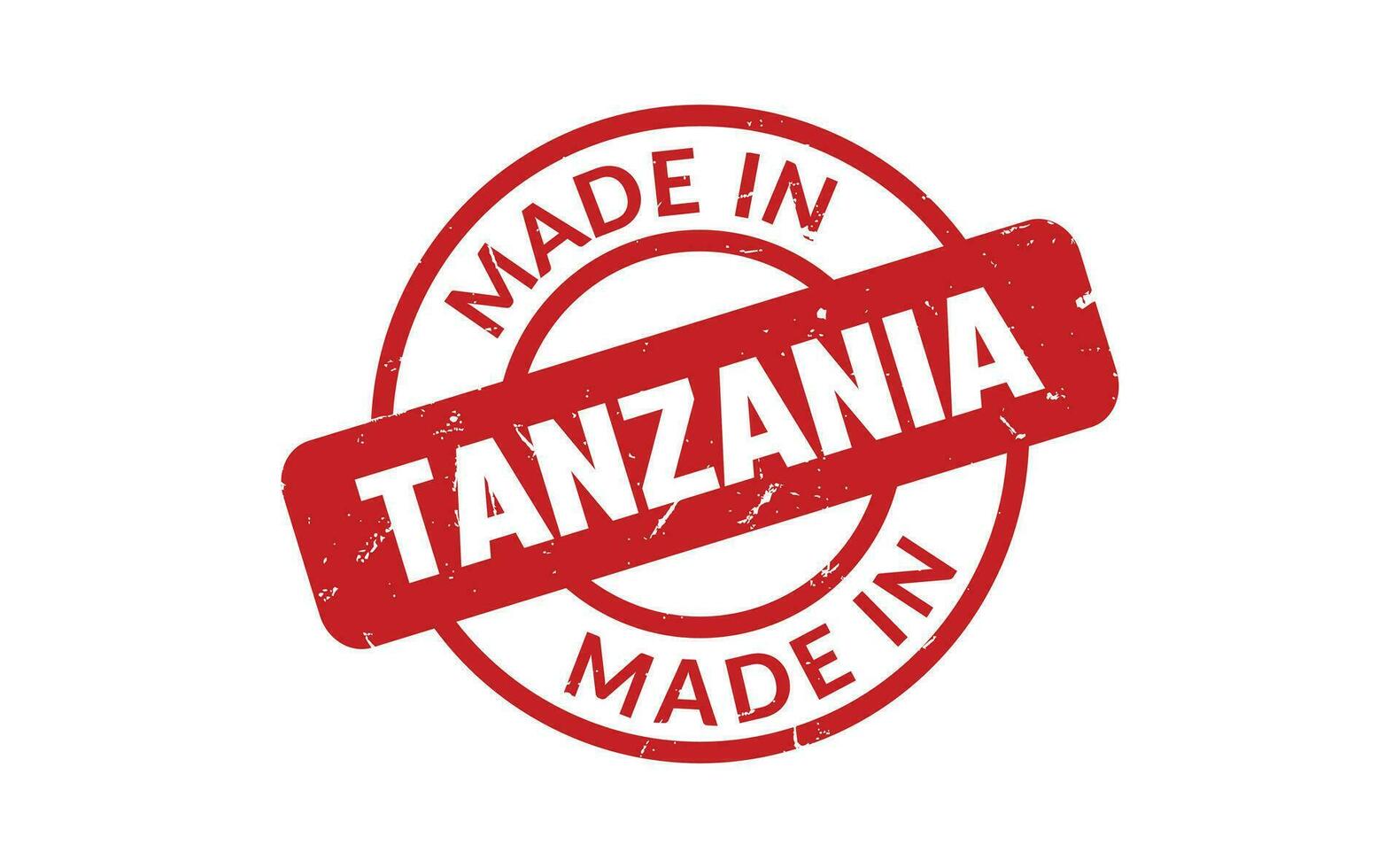 Made In Tanzania Rubber Stamp vector