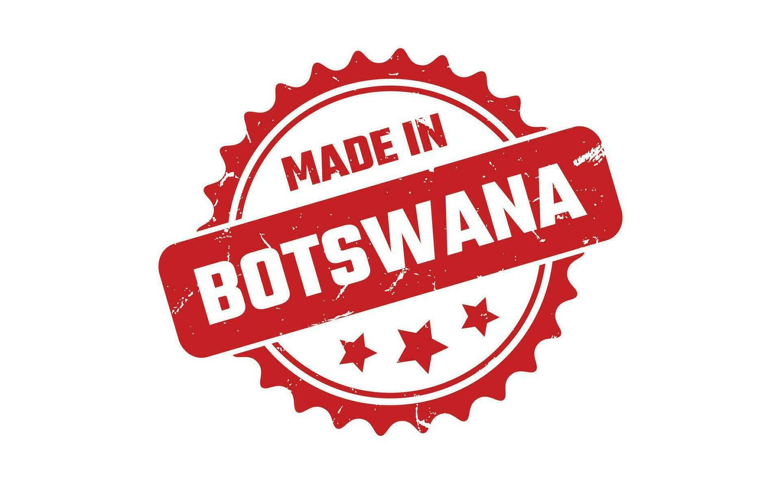Made In Botswana Rubber Stamp vector
