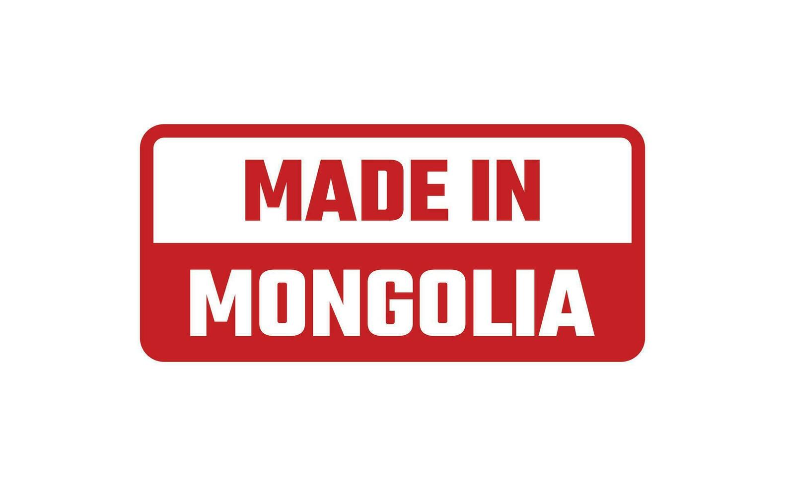 hecho en Mongolia caucho sello vector