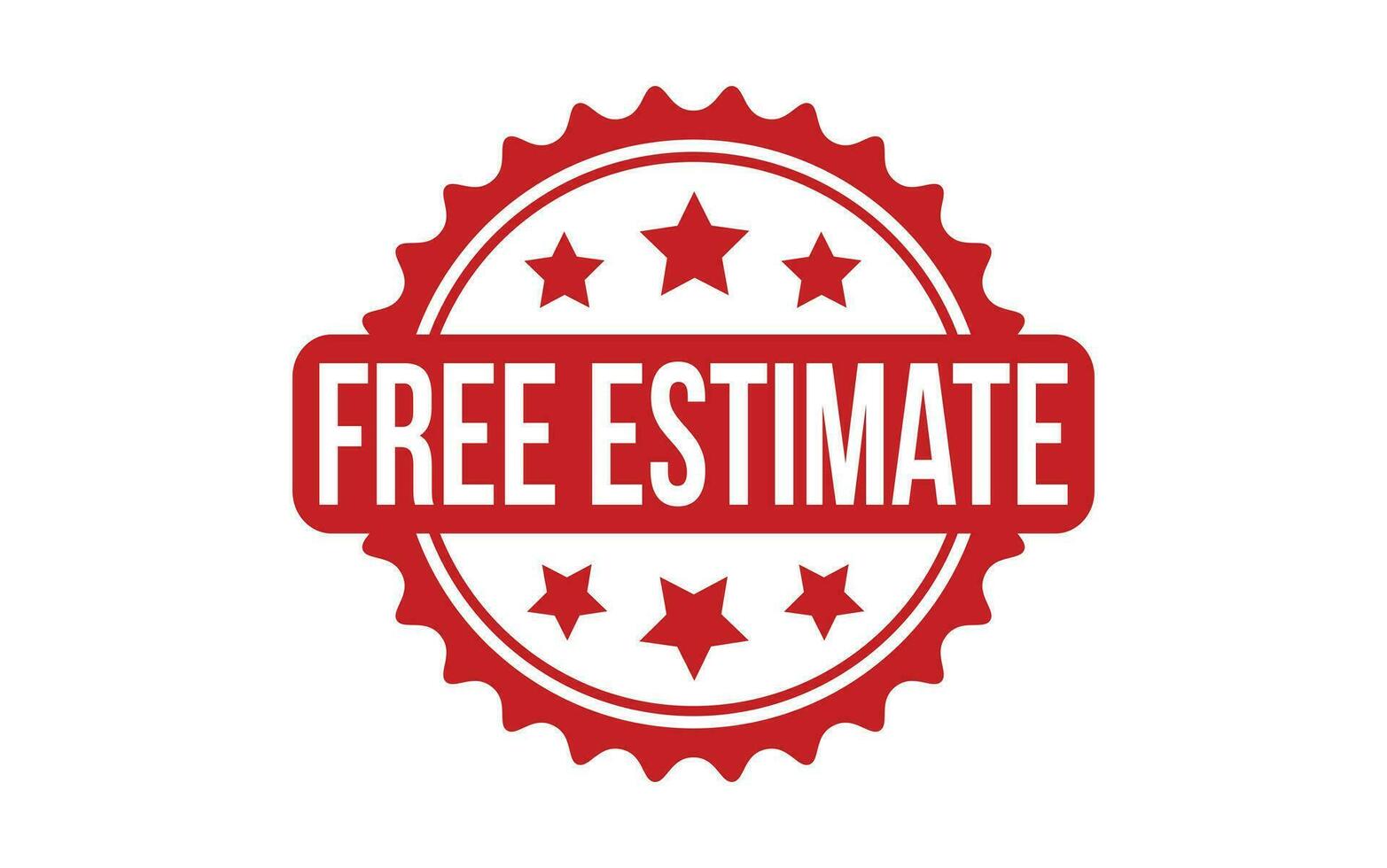 Red Free Estimate Rubber Stamp Seal Vector