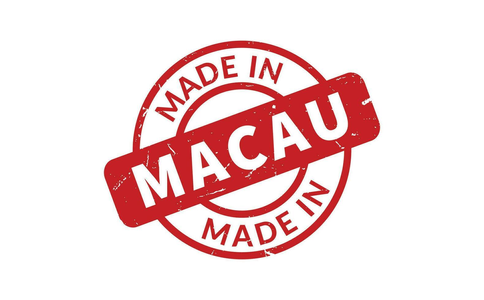 Made In Macau Rubber Stamp vector