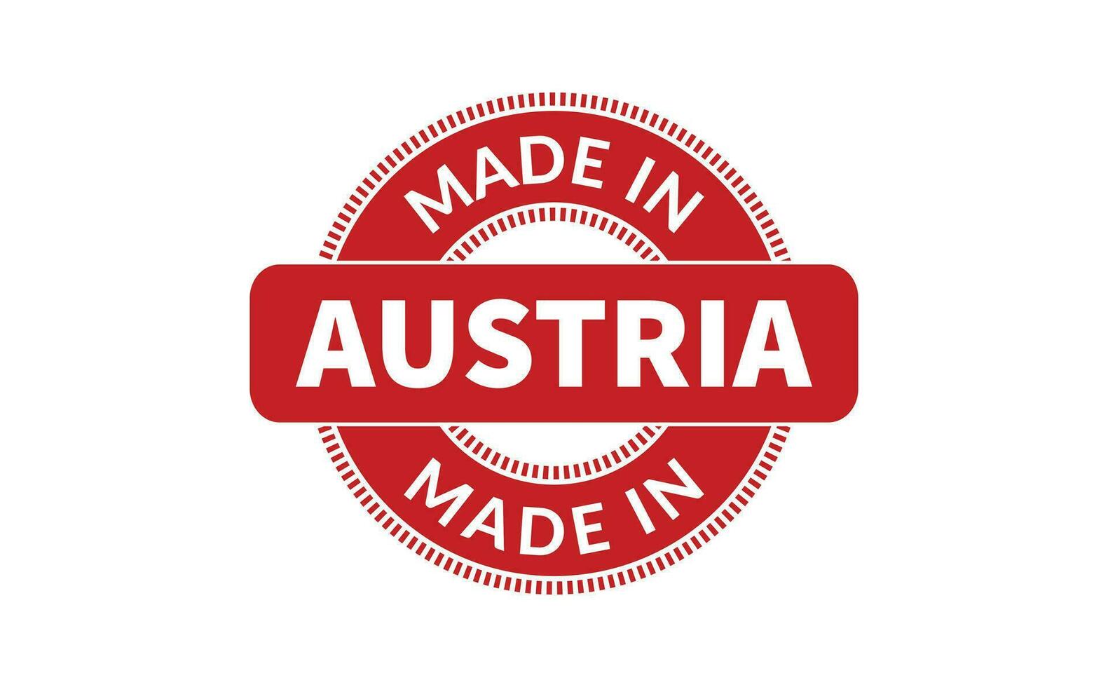 Made In Austria Rubber Stamp vector