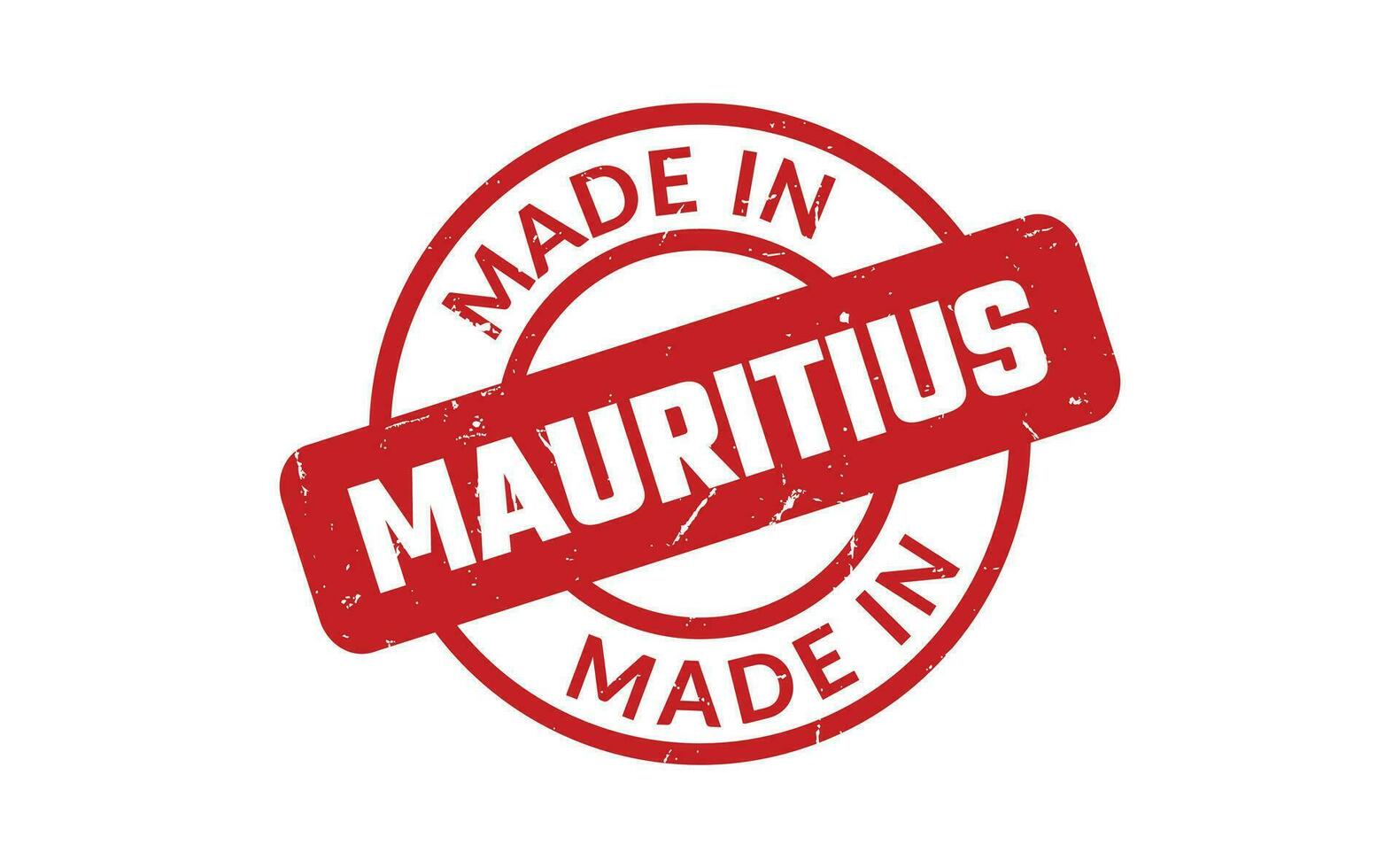 Made In Mauritius Rubber Stamp vector